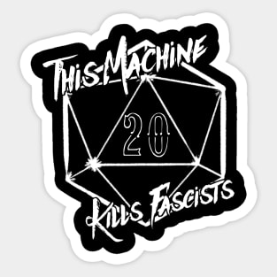 antifa d20 Sticker